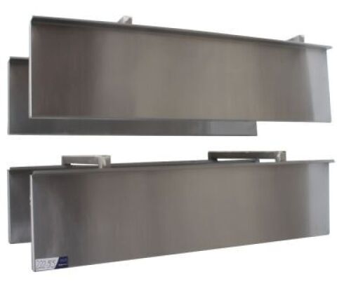 2 X STAINLESS STEEL PLATE RACK