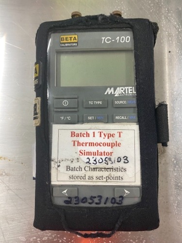 Martel Electronics TC100 Thermocouple Simulator 