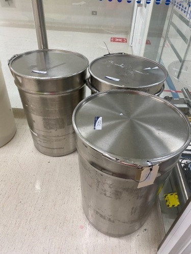 3 x Stainless Steel Drums