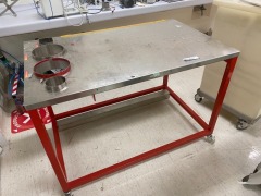 Stainless Steel Mobile Bench