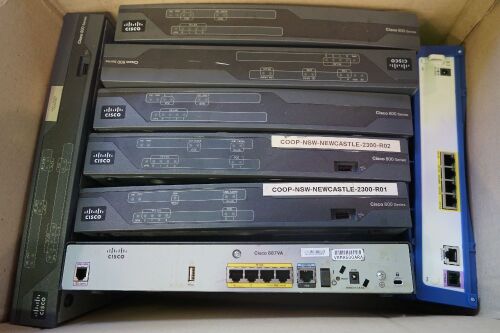 Box of 7x Cisco C887VA-K9 VDSL/ADSL Intergrated Services Routers