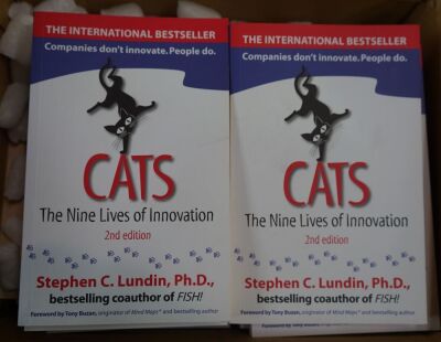 Box of 30 x Cats, The Nine Lives of Inovation novels