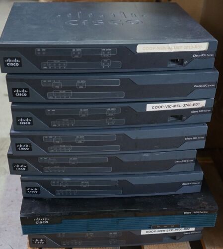 8 x Cisco routers