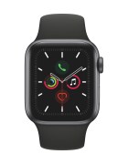 Apple Watch Series 5 40mm Space Grey Aluminum Case with Black Sport Band - GPS