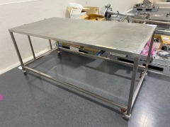 Stainless Steel Mobile Bench - 2