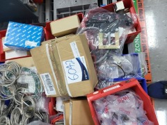 Pallet of assorted stainless steel braid, electrical connectors, cables, power modules, SIK safety parts - 2