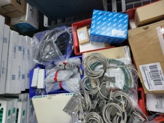 Pallet of assorted stainless steel braid, electrical connectors, cables, power modules, SIK safety parts - 3