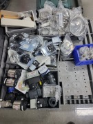 Pallet of Mixed Parts inc. PharmEquip clamps various sized, Burket Piston Diaphragm Valve and more