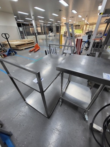 Stainless Steel Trolley & Stainless Steel Table 