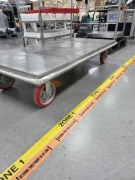 Stainless steel trolley with 4 wheel 1400x700x300Hmm with 4 wheels - 2