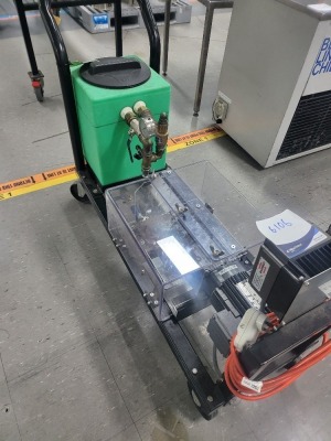 Jabsco Test Cart with Motor - Missing Pump. On Trolley