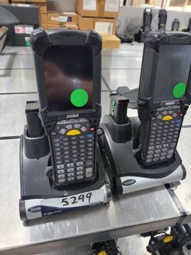 Quantity of 2 x Symbol Hand Held Scanners, Model: MC92NO