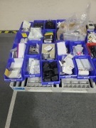 Pallet of flush switches, adaptable boxes, socket switches & more