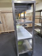 Stainless Steel 3 Tier Bench with 6 legs approx 2000x600x1870H mm - 2