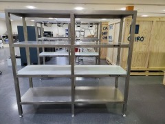 Stainless Steel 3 Tier Bench with 6 legs approx 2000x600x1870H mm