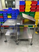 Quantity of 2 x assorted Stainless Steel Trolleys, assorted sizes - 2