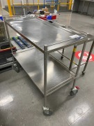 Quantity of 2 x Stainless Steel Trolleys - 3