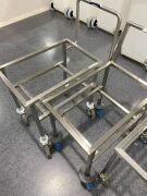 Quantity of 4 Stainless Steel Tub Trolleys - 3