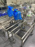 Quantity of 5 Stainless Steel Tub Trolleys - 2