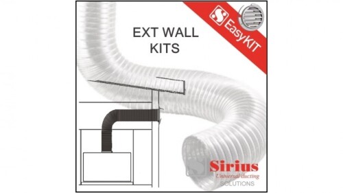 Sirius 150mm Easy Wall Ducting Kit - EASYWALL-150