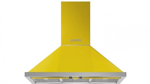 Smeg 90cm Portofino Wallmount Rangehood - Sunshine Yellow KPFA9YW