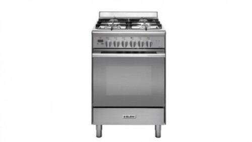 Glem 600mm Freestanding Dual-Fuel Cooker - Stainless Steel UN664EI