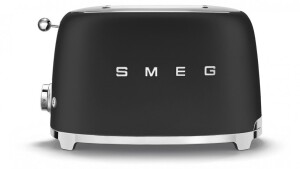 Smeg 50's Retro Style 2 Slice Toaster - Black Matte TSF01BLMAU