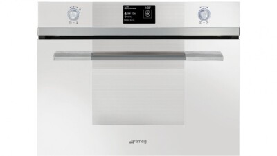 Smeg 60cm White Linear Compact Combi-Steam Oven SFA4130VCB