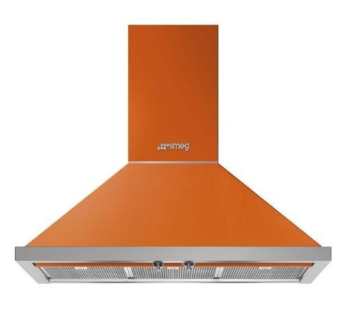 Smeg 90cm Portofino Wallmount Rangehood - Orange KPFA9OR