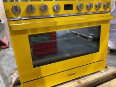 Smeg 900mm Portofino Pyrolytic Freestanding Cooker with Gas Cooktop - Sunshine Yellow CPF9GPYWA - 9