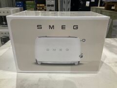 Smeg 50's Retro Style 2 Slice Toaster - White Matte TSF01WHMAU - 2