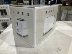 Smeg 50's Retro Style 2 Slice Toaster - White Matte TSF01WHMAU - 6