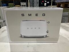 Smeg 50's Retro Style 2 Slice Toaster - White Matte TSF01WHMAU - 2