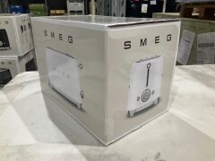 Smeg 50's Retro Style 2 Slice Toaster - White Matte TSF01WHMAU - 3