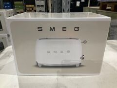 Smeg 50's Retro Style 2 Slice Toaster - White Matte TSF01WHMAU - 2