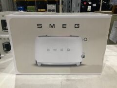 Smeg 50's Retro Style 2 Slice Toaster - White Matte TSF01WHMAU - 2