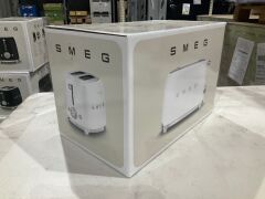 Smeg 50's Retro Style 2 Slice Toaster - White Matte TSF01WHMAU - 6