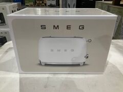 Smeg 50's Retro Style 2 Slice Toaster - White Matte TSF01WHMAU - 2