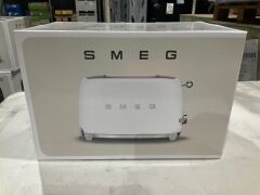 Smeg 50's Retro Style 2 Slice Toaster - White Matte TSF01WHMAU - 2