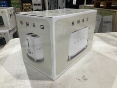 Smeg 50's Retro Style 2 Slice Toaster - White Matte TSF01WHMAU - 6