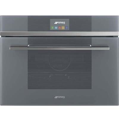 Smeg 60cm Black Linea Compact Combi-Steam Oven SFA4104VCS