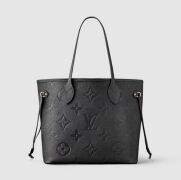 Louis Vuitton Neverfull Monogram Empreinte Leather Tote Black