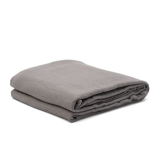 Jason Woven Cotton Blanket Charcoal 200cm x 240cm