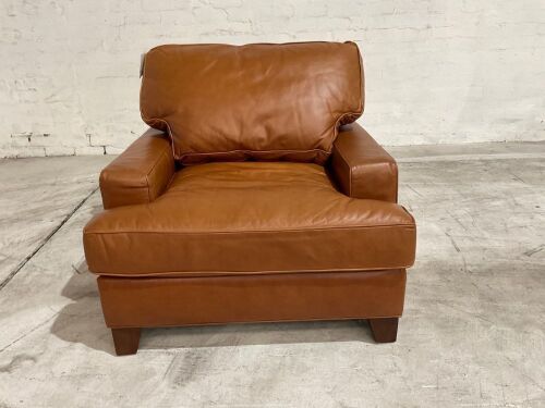 Monterey Leather Armchair, Fudge