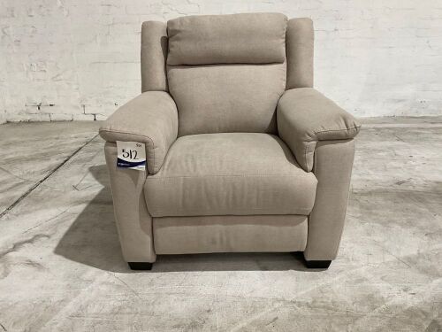 Dover Fabric Electric Recliner Chair, Pebble