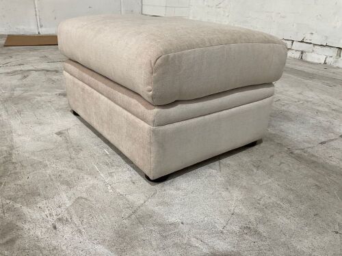 Newport Fabric Ottoman, Haze