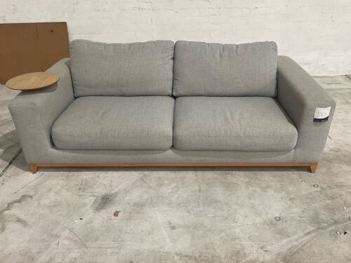 Spencer 2.5 Seat Fabric Sofa With Sidetable, Steel