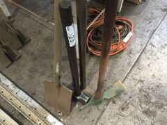 2 Assorted Heavy Duty Sledge Hammers, Shovel and Mattock