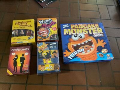 Bundle of Pancake Monster Game, Awkward Family Photos, Dad Joke, Watch ya Mouth and Codenames