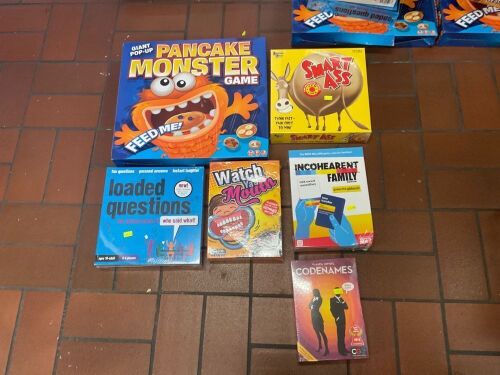 Bundle of Pancake Monster Game, Smart Ass, Loaded Questions, Watch ya Mouth, Incohearent and Codenames